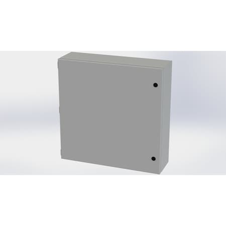 Saginaw Control & Engineering 1/4 Turn Latch Electrical Enclosures, 20 in H, 6 in D, 20 in W, NEMA 3R, 4, 12, 13, Carbon Steel SCE-20206ELJ